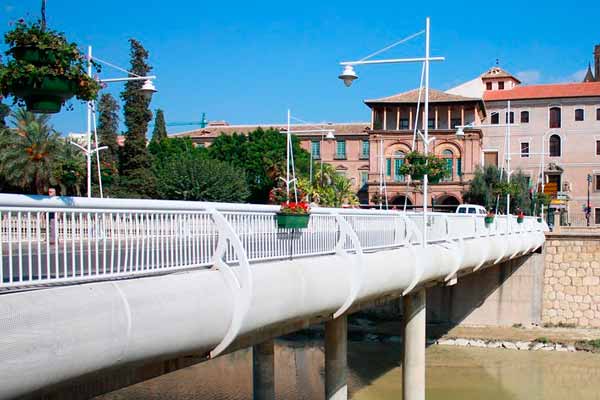 The Miguel Caballero footbridge - Tourism in Murcia